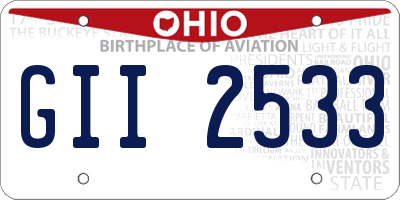 OH license plate GII2533