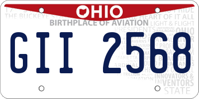 OH license plate GII2568
