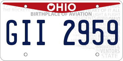 OH license plate GII2959