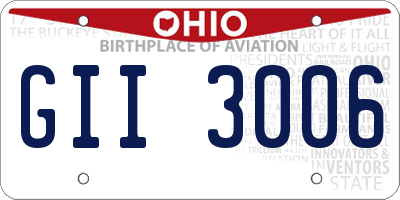 OH license plate GII3006