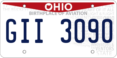 OH license plate GII3090
