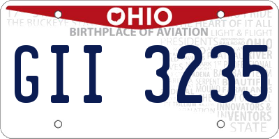 OH license plate GII3235