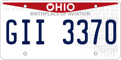 OH license plate GII3370
