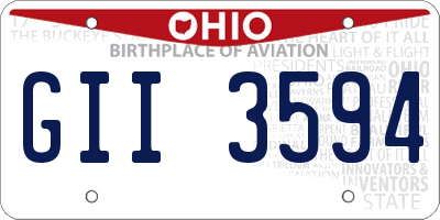 OH license plate GII3594