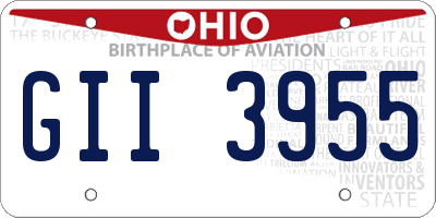 OH license plate GII3955