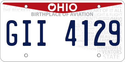 OH license plate GII4129