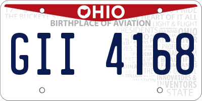 OH license plate GII4168
