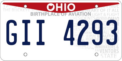 OH license plate GII4293