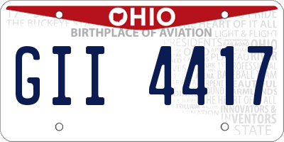 OH license plate GII4417
