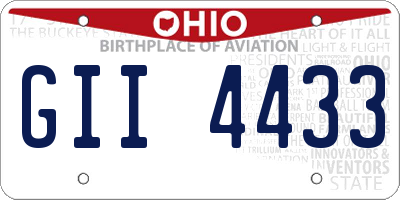 OH license plate GII4433