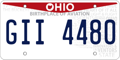 OH license plate GII4480