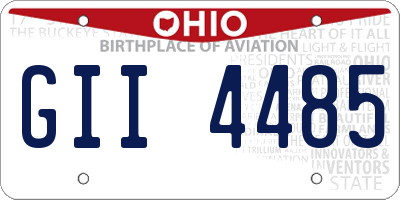 OH license plate GII4485