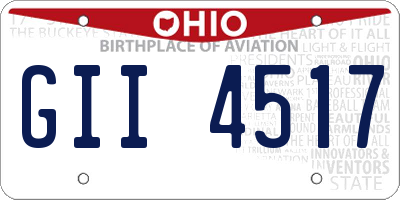 OH license plate GII4517