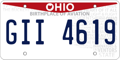OH license plate GII4619