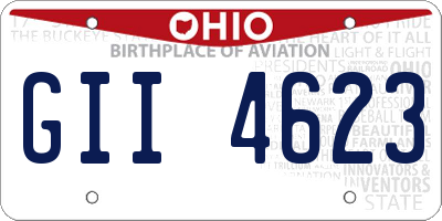 OH license plate GII4623