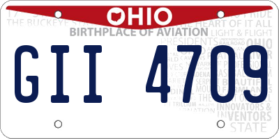 OH license plate GII4709
