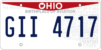 OH license plate GII4717