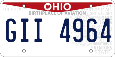 OH license plate GII4964