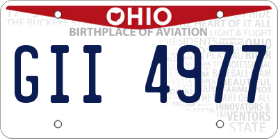 OH license plate GII4977