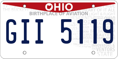 OH license plate GII5119