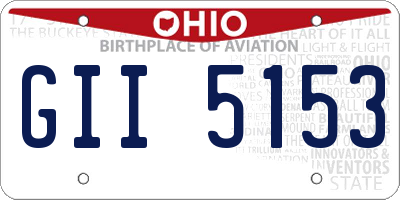 OH license plate GII5153
