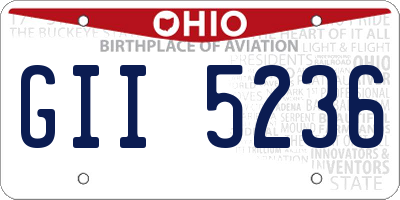 OH license plate GII5236