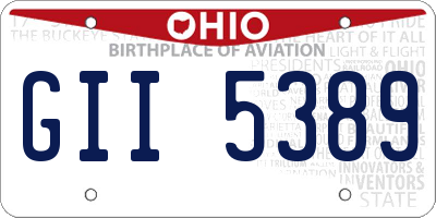 OH license plate GII5389