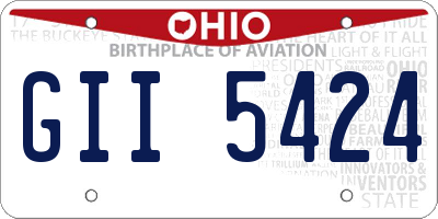 OH license plate GII5424
