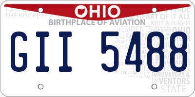 OH license plate GII5488