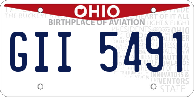 OH license plate GII5491