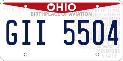 OH license plate GII5504