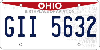 OH license plate GII5632