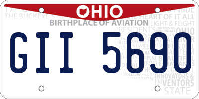 OH license plate GII5690