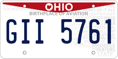 OH license plate GII5761