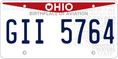 OH license plate GII5764