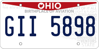 OH license plate GII5898