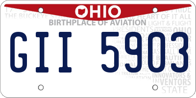 OH license plate GII5903