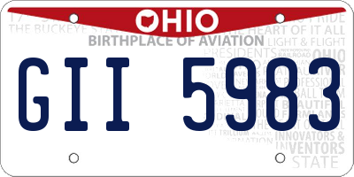 OH license plate GII5983