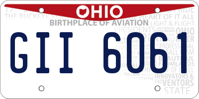 OH license plate GII6061