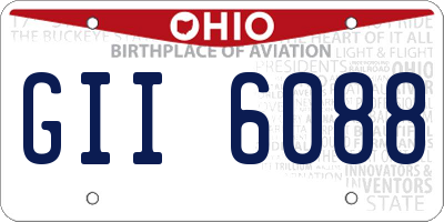 OH license plate GII6088