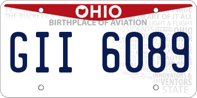 OH license plate GII6089