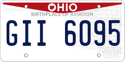 OH license plate GII6095