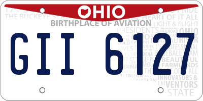 OH license plate GII6127