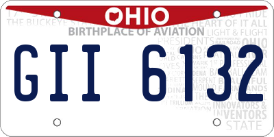 OH license plate GII6132