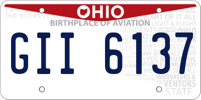 OH license plate GII6137