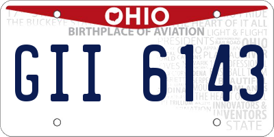OH license plate GII6143