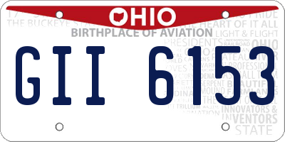 OH license plate GII6153