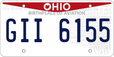 OH license plate GII6155