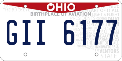 OH license plate GII6177
