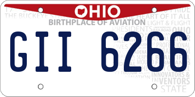 OH license plate GII6266